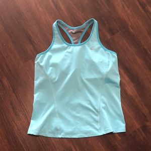 Nike dri fit light blue Razorback tank top L